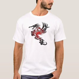Roter und schwarzer Drache T-Shirt
