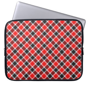 Roter und schwarzer Karton Laptopschutzhülle