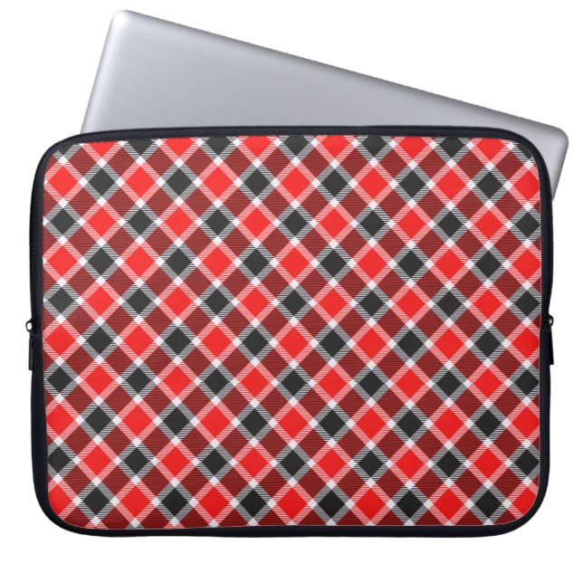 Roter und schwarzer Karton Laptopschutzhülle (Vorderseite)