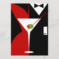 Roter und schwarzer Martini-Cocktail
