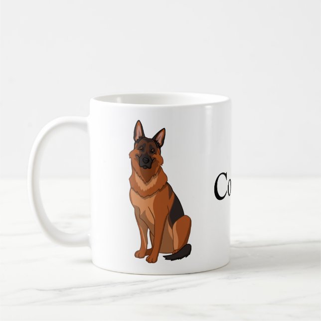 Roter und Schwarzer Schäfer GSD Kaffeetasse (Links)