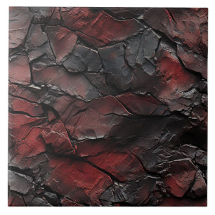 Roter und schwarzer Schiefer-Effekt-Muster Fliese
