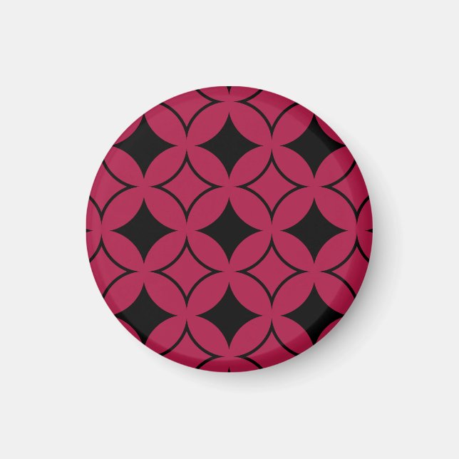 Roter und schwarzer Shippo Magnet (Vorne)