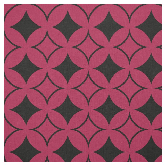 Roter und schwarzer Shippo Stoff (Muster)