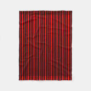 Roter und schwarzer Streifen Fleecedecke