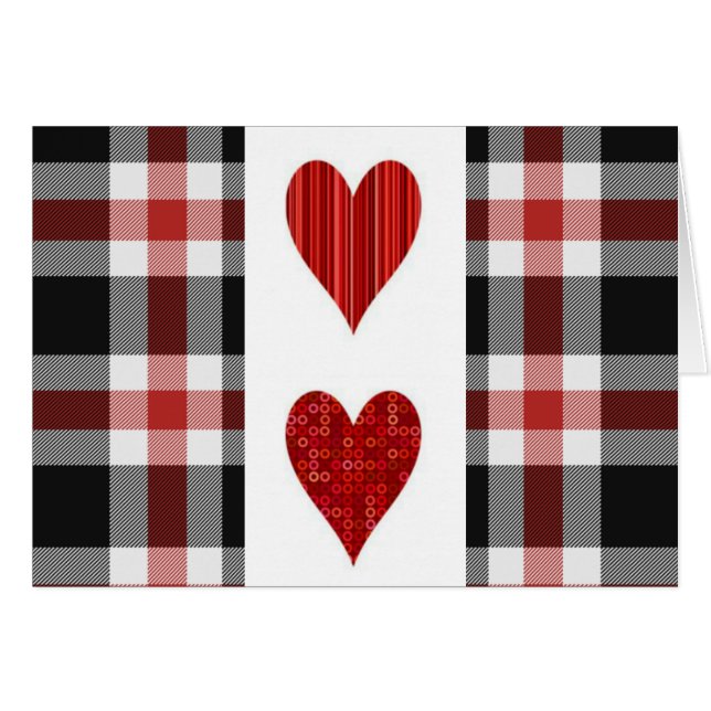 Roter und schwarzer Tartan (Vorderseite (Horizontal))