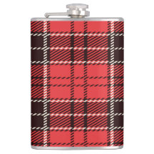 Roter und schwarzer Tartan-Kolben