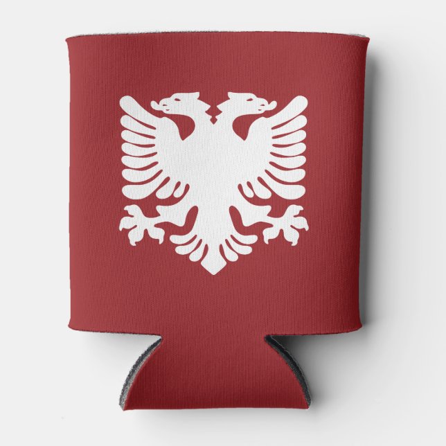 Roter und weißer Albanischer Adler kann kühlen Dosenkühler (Vorderseite)