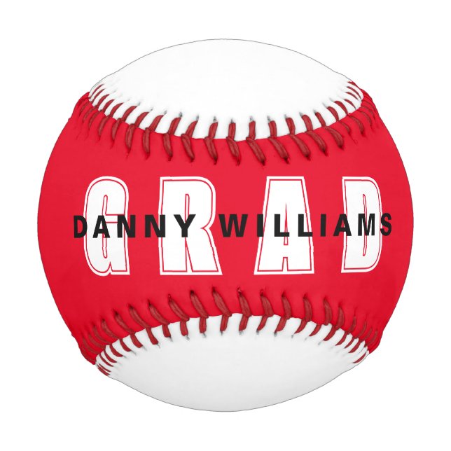 Roter und weißer Baseball-Player # Baseball (Vorderseite)