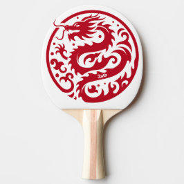 Roter und Weißer Drache Personalisiert Tischtennis Schläger