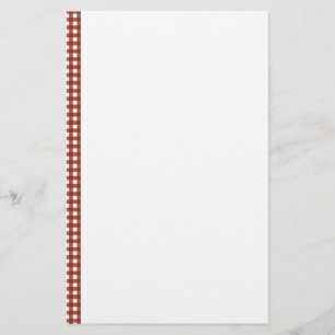 Roter und weißer Gingham Briefpapier