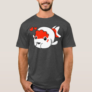 Roter und weißer Goldfisch T-Shirt