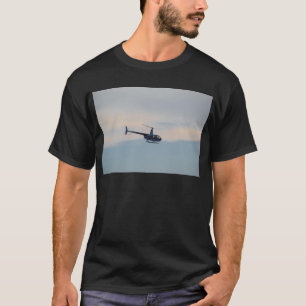 Roter und weißer Hubschrauber R44 T-Shirt