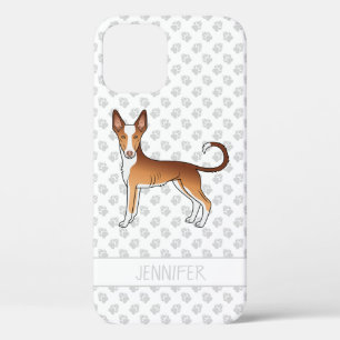 Roter und weißer Ibizan-Hund glatter Mäntel mit Na Case-Mate iPhone Hülle