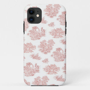 Roter und weißer Jouy Druck iPhone 11 Hülle