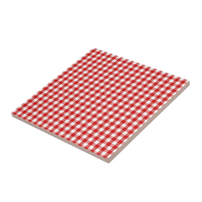 Roter und weißer Karo Fliese (Seite)