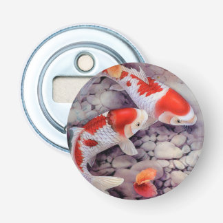 Roter und weißer Koi Fisch-Teich Flaschenöffner