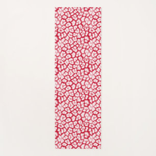 Roter und weißer Leoparddruck Yogamatte