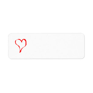 Roter und weißer Liebe-Herz-Entwurf