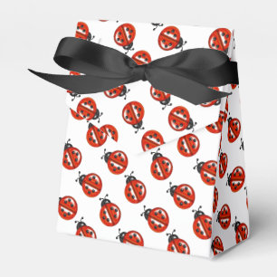 Roter und weißer Marienkäfer-Gastgeschenk-Kasten Geschenkschachtel