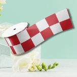 Roter und weißer Motor Vintag Satinband<br><div class="desc">Roter und weißer Motor Vintag</div>