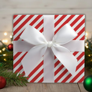 Roter und weißer Pfefferminzkaffee gestreift Geschenkpapier