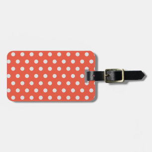 Roter und weißer Polka-Dot Gepäckanhänger