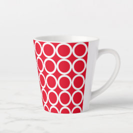 Roter und weißer Polka-Dot Milchtasse