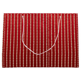 Roter und Weißer Samt-Look Große Geschenktüte