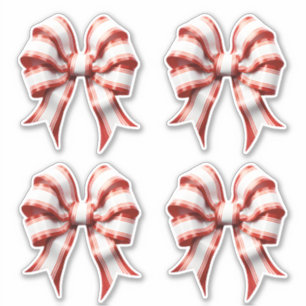 Roter und weißer Streifen Aufkleber