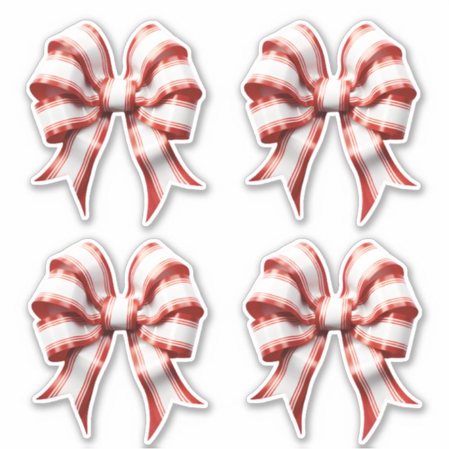 Roter und weißer Streifen Aufkleber (Vorderseite)