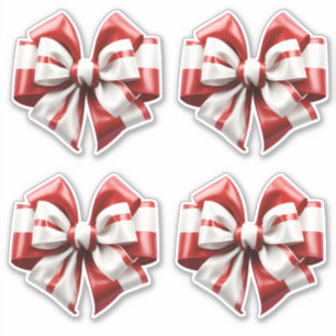 Roter und weißer Streifen Aufkleber