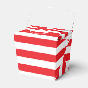 Roter und weißer Streifen-Bevorzugungs-Kasten Geschenkschachtel