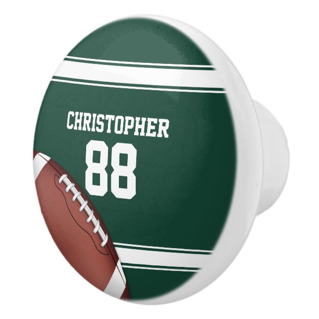 Roter und weißer Streifen Jersey Grid Eisen Fußbal Keramikknauf (Rechts)