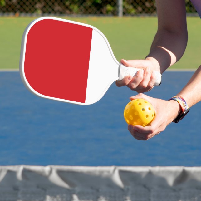 Roter und weißer Streifen Pickleball Schläger (InSitu)