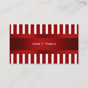 Roter und weißer Streifen, roter Streifen Visitenkarte