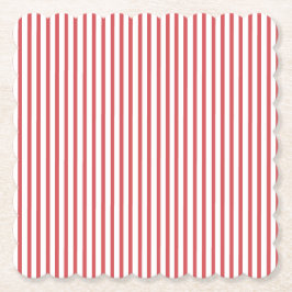 Roter und weißer Streifen Untersetzer