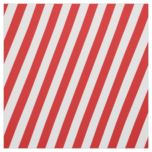 Roter und weißer Urlaubsstreifen Stoff (Muster)