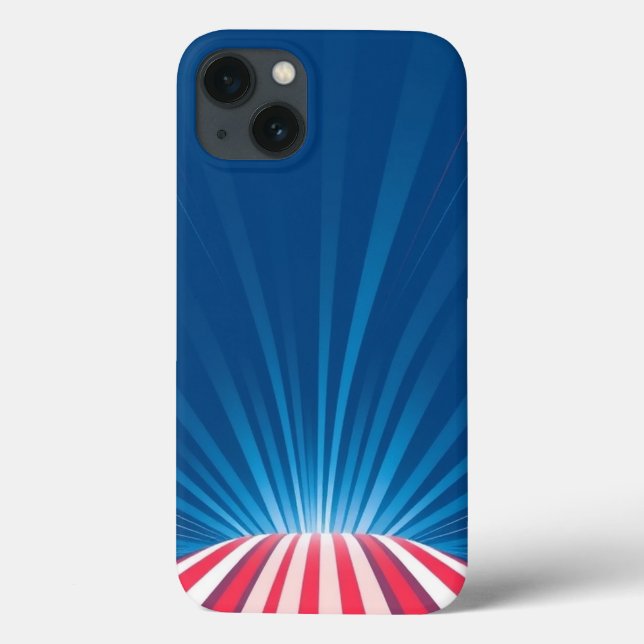 Roter und weißer Weg mit blauen Strahlen für mobil Case-Mate iPhone Hülle (Rückseite)