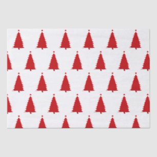 Roter und weißer Weihnachtsbaum Seidenpapier
