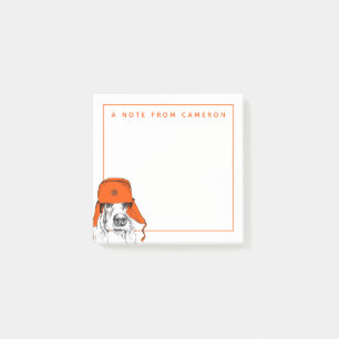 Roter Ushanka Hut   Basset Hounds   addieren Ihren Post-it Klebezettel
