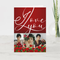 Roter Valentinstag I Love You Fotocollage