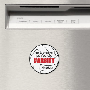 Roter Varsity-Volleyball-Schulmannschaft Magnet
