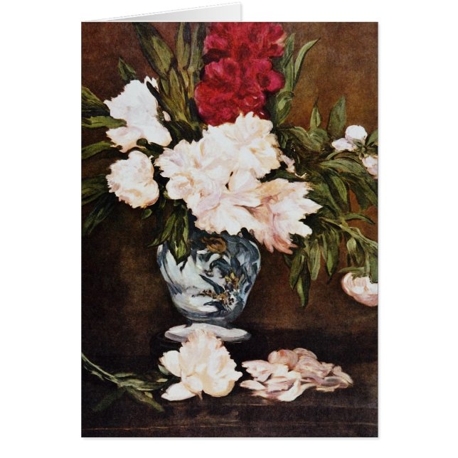 Roter Vase Pfingstrosen, Blumen Edouard Manet (Vorne)