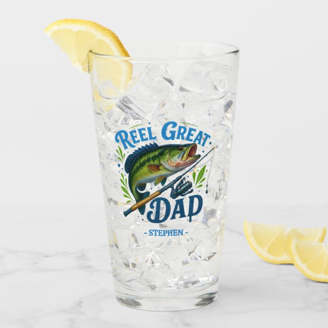 Roter Vater - Fischfang und Fisch Glas (Vorderseite Ice)