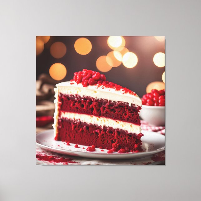Roter Velvet Leinwanddruck (Vorderseite)