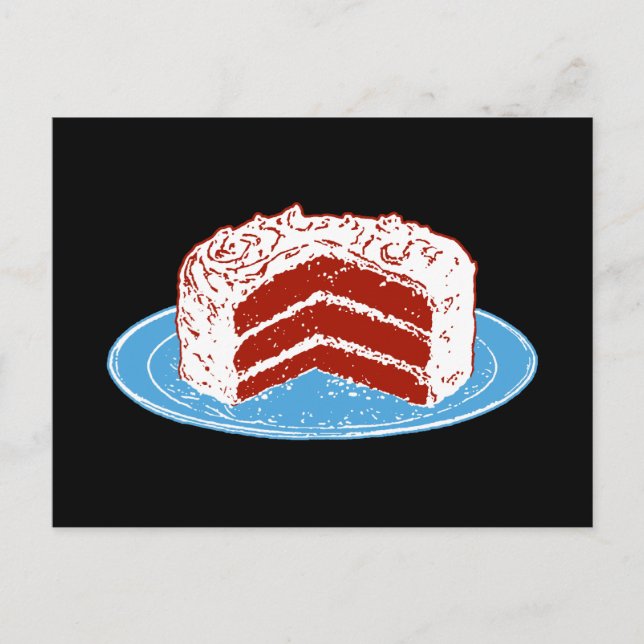 Roter Velvet Postkarte (Vorderseite)