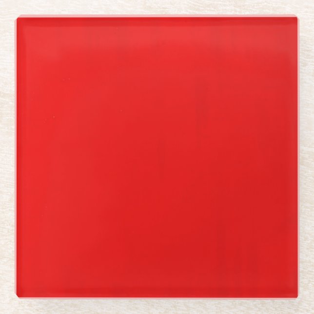 Roter Velvet Square Untersetzer (Vorderseite)