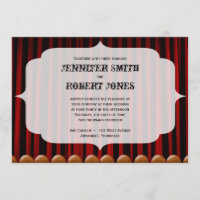 Roter Velvet Vorhang Bühne Hochzeit Einladung