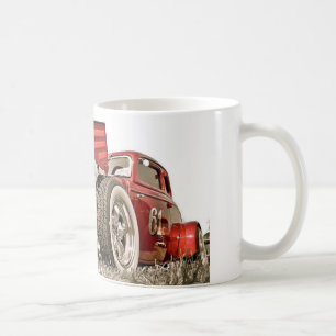 Roter Vintage-Klassiker-Autosammler-Kaffee oder Te Kaffeetasse